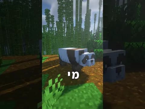 אתגר הפנדה החומה ?! #minecraft #nightfall